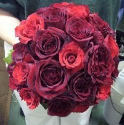 multi-red rose bouquet