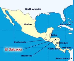Un mapa de El Salvador