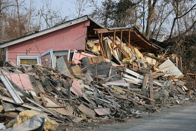 tornado wreckage