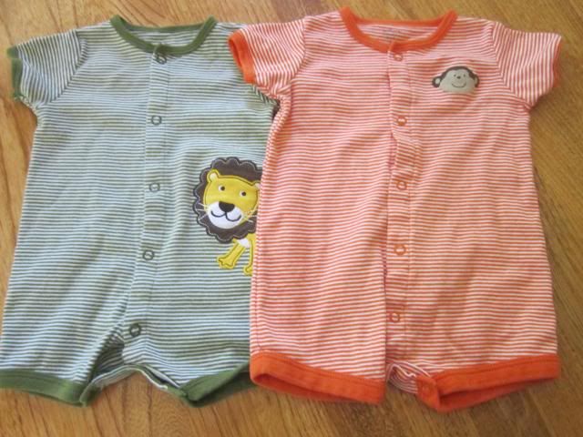 Carter's Rompers 3m $7 ppd (Monkey & Lion) Carter's Rompers 3m $7 ppd (Monkey & Lion)