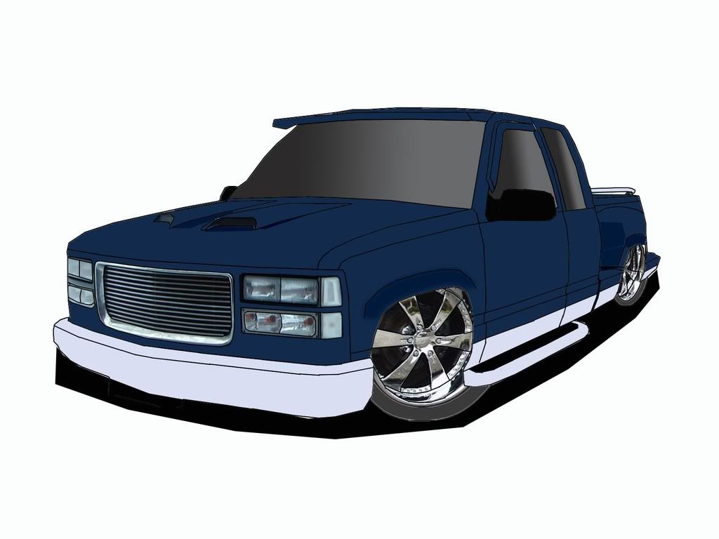 Cartoon Blue Truck