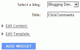 Click Comment: Cool Widget for Blogger