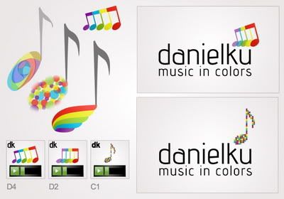Danielku logo design digital process