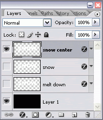 Fill a novel layer every bit a background amongst dark color Photoshop blueprint Snow Text Effect