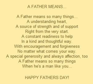 A Father Means ...