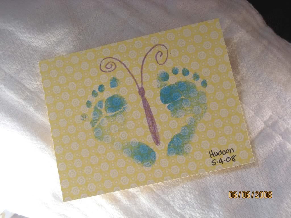 Paper Snitch: Baby Footprint Butterfly