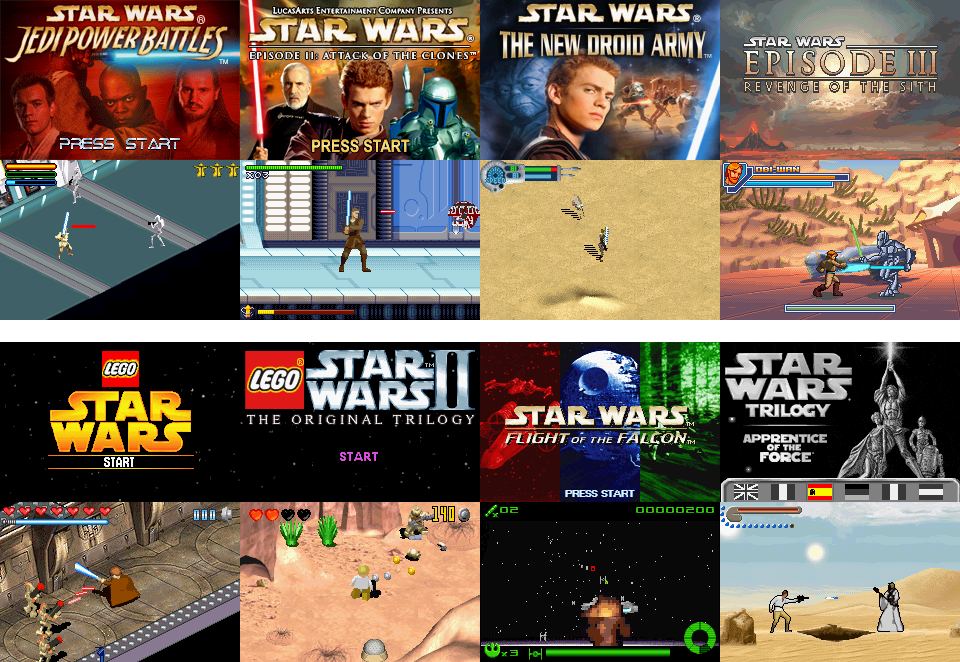 Star Wars para Game Boy Advance 8 juegosemula