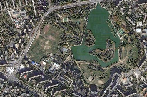 parcul ior înainte de betonare