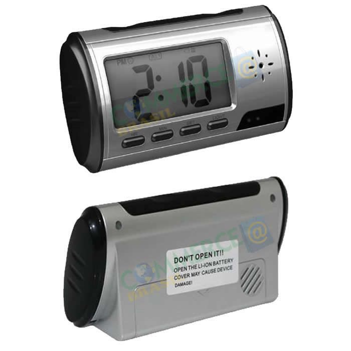 title= Relógio Câmera Escondida Espião Digital Detector Movimento CBR-1039