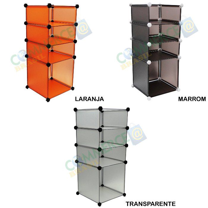 Estante Organizadora com 4 Compartimento Colorido CBR-1022-commercebrasil Estante Organizadora com 4 Compartimento Colorido CBR-1022-commercebrasil