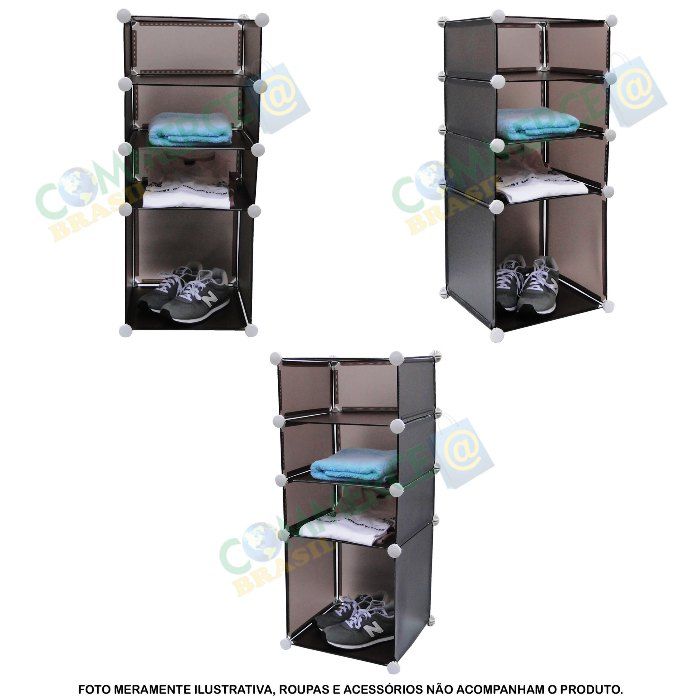 Estante Organizadora com 4 Compartimento Colorido CBR-1022-commercebrasil Estante Organizadora com 4 Compartimento Colorido CBR-1022-commercebrasil