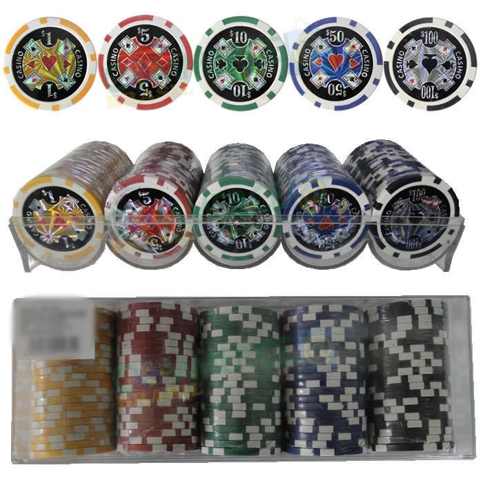 title= Conjunto 100 Fichas de Poker Numeradas e Decoradas 11,5g - CBR1084