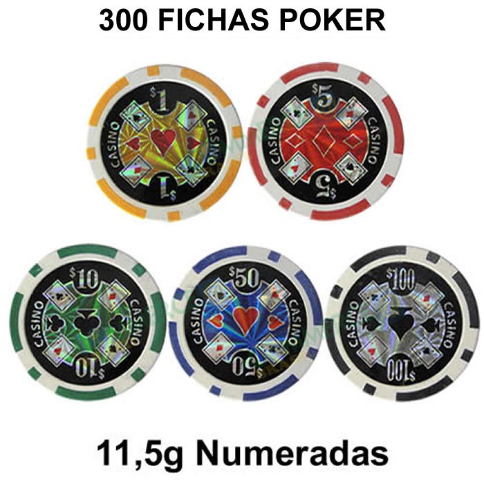 Maleta Poker 300 Fichas Luxo Brilhantes Numeradas 11,5gr - CBR1083 Maleta Poker 300 Fichas Luxo Brilhantes Numeradas 11,5gr - CBR1083
