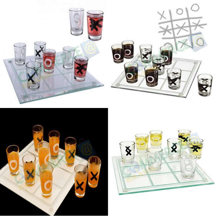 Tic-tac-toe Drink Game Jogo Da Velha Vidro Tabuleiro e Copos - CBR-1086 Tic-tac-toe Drink Game Jogo Da Velha Vidro Tabuleiro e Copos - CBR-1086