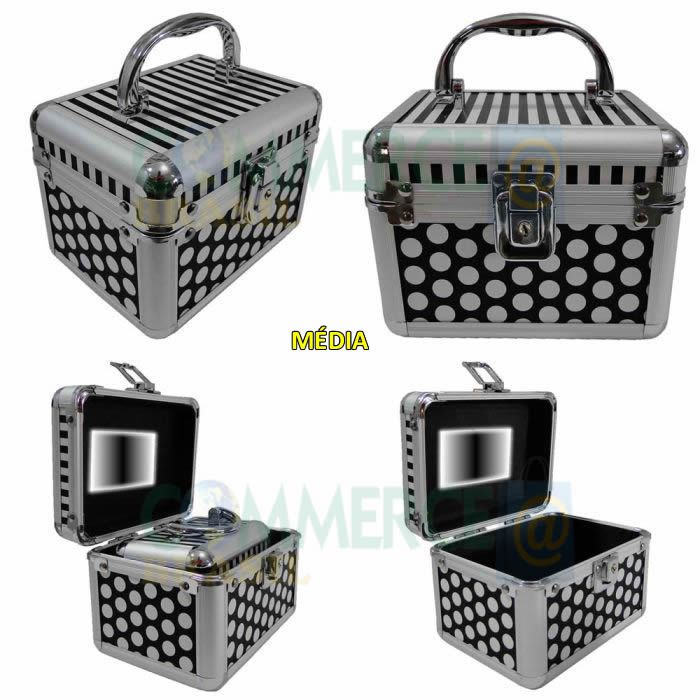 Kit 3 Maletas Maquiagem Alumínio Profissional Rubys FS-1132F Kit 3 Maletas Maquiagem Alumínio Profissional Rubys FS-1132F