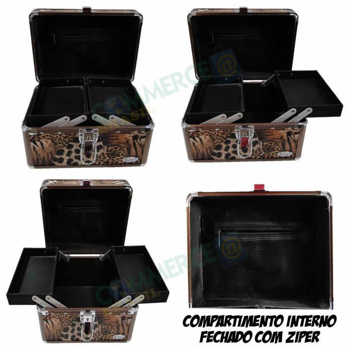 Maleta Maquiagem Jóia Alumínio Profissional Rubys FS-1131E Maleta Maquiagem Jóia Alumínio Profissional Rubys FS-1131E