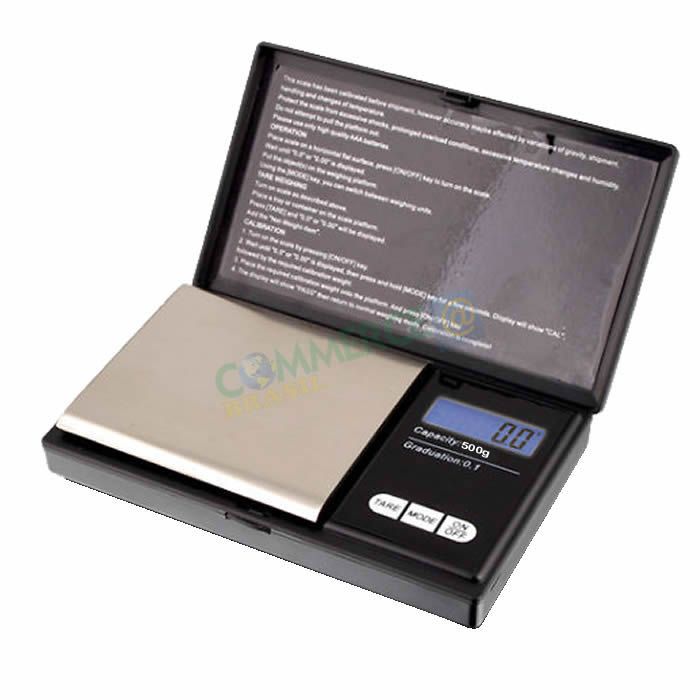 Mini Balança Digital Alta Precisão de Bolso Portátil 500gr - CBR1049 Mini Balança Digital Alta Precisão de Bolso Portátil 500gr - CBR1049