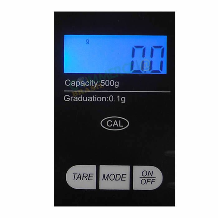 Mini Balança Digital Alta Precisão de Bolso Portátil 500gr - CBR1049 Mini Balança Digital Alta Precisão de Bolso Portátil 500gr - CBR1049