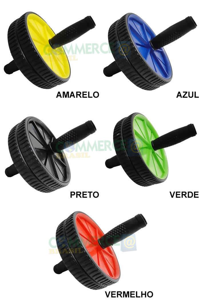 Rodas Abdominais AB WHEEL Colorido com Tapete CBR-1068 Rodas Abdominais AB WHEEL Colorido com Tapete CBR-1068