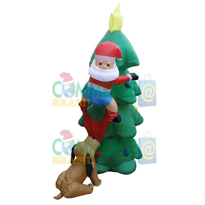 Árvore de Natal Inflável 2,10m Iluminada 110 ou 220v - 1586 Árvore de Natal Inflável 2,10m Iluminada 110 ou 220v - 1586