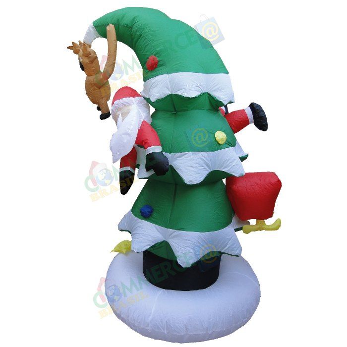 Arvore de Natal 2,10m Inflável Iluminada 110 ou 220v - 1589 Arvore de Natal 2,10m Inflável Iluminada 110 ou 220v - 1589