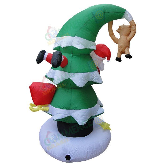 Arvore de Natal 2,10m Inflável Iluminada 110 ou 220v - 1589 Arvore de Natal 2,10m Inflável Iluminada 110 ou 220v - 1589