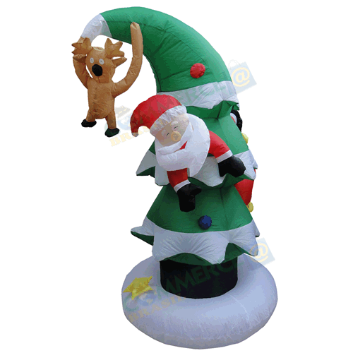 Arvore de Natal 2,10m Inflável Iluminada 110 ou 220v - 1589 Arvore de Natal 2,10m Inflável Iluminada 110 ou 220v - 1589