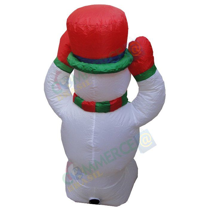 Boneco de Neve Natal Inflável 1,20m Iluminado 110 ou 220v - 1590 Boneco de Neve Natal Inflável 1,20m Iluminado 110 ou 220v - 1590
