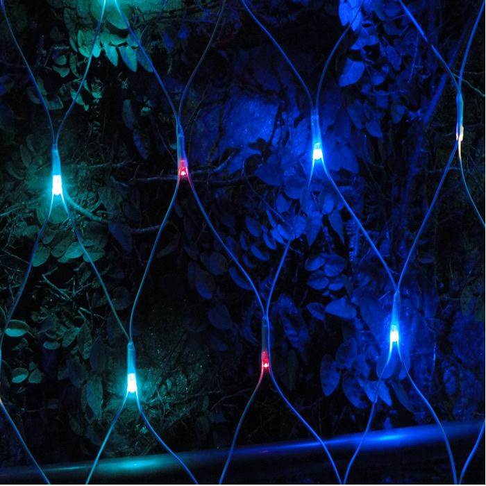 Cascata Luminosa Pisca COLORIDA 110v 1120 4 Fases 160 LED