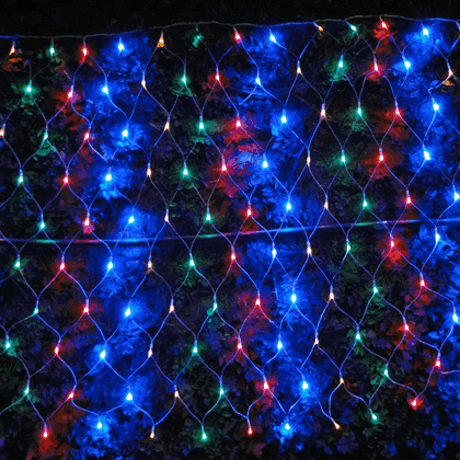 Cascata Luminosa Pisca COLORIDA 110v 1120 4 Fases 160 LED