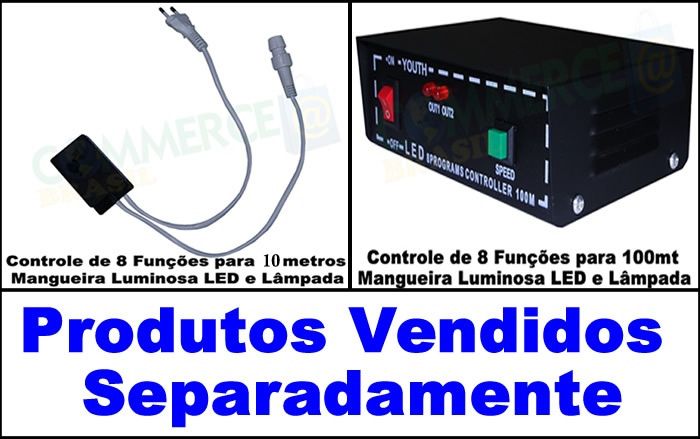 Mangueira Luminosa LED Corda Natal Pisca Colorido Rolo 10mt Mangueira Luminosa LED Corda Natal Pisca Colorido Rolo 10mt