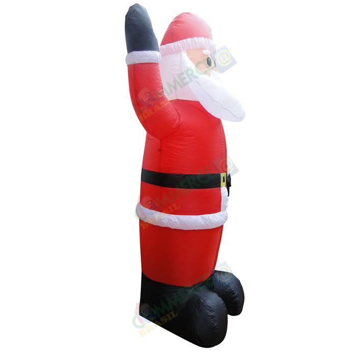 Papai Noel Inflável 2,40m Iluminado 110 ou 220v - 1588 Papai Noel Inflável 2,40m Iluminado 110 ou 220v - 1588