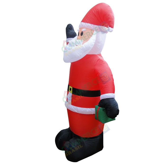 Papai Noel Inflável 2,40m Iluminado 110 ou 220v - 1588 Papai Noel Inflável 2,40m Iluminado 110 ou 220v - 1588