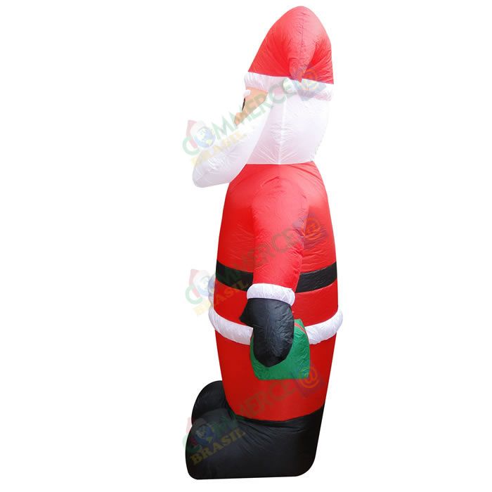 Papai Noel Inflável 2,40m Iluminado 110 ou 220v - 1588 Papai Noel Inflável 2,40m Iluminado 110 ou 220v - 1588