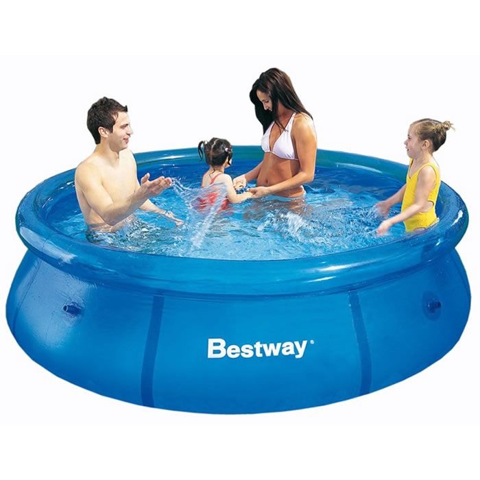 Piscina Inflável 2300 Lts Bestway + Bomba Inflar Manual 244cm diâmetro x 66cm altura Piscina Inflável 2300 Lts Bestway + Bomba Inflar Manual 244cm diâmetro x 66cm altura