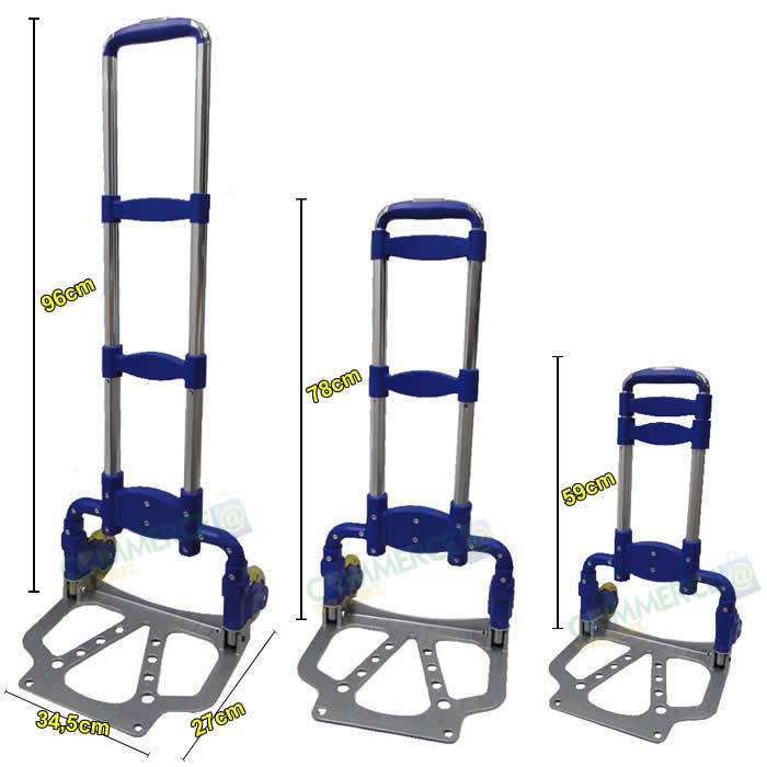 Carrinho Mão Transporte Volumes Suporta 50Kg Alumínio LG-101 - CBR-1016 Carrinho Mão Transporte Volumes Suporta 50Kg Alumínio LG-101 - CBR-1016