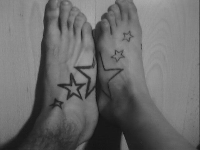 star tattoo on foot. feet tattoos stars