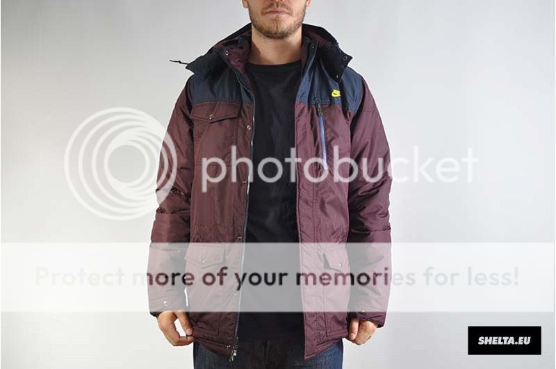 Nike Expedition Jacket Coat 419010 675 Burgundy Dark Obsidian Red 