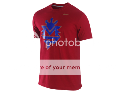 Nike Manny Pacquiao Logo MP Red T Shirt Top TT Cotton Dri Fit New Blue 