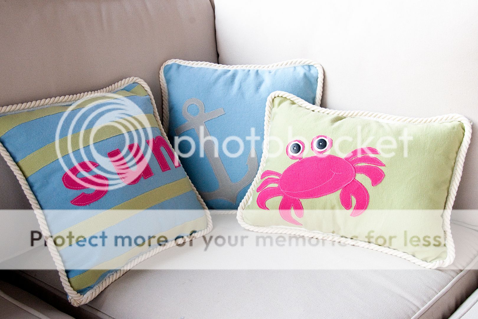 Summer Pillows- with free appliqué patterns