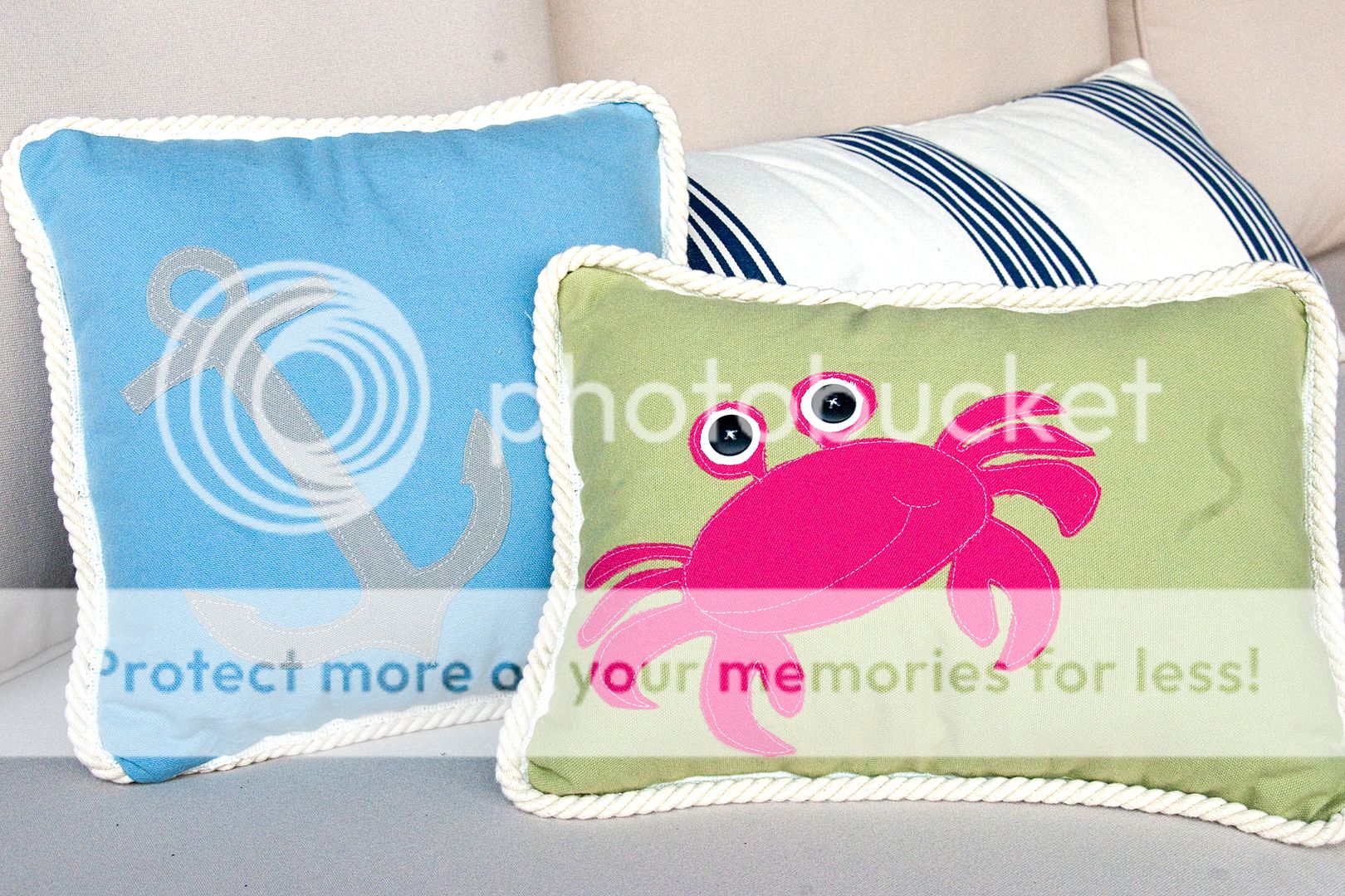 Crab Pillow and Anchor Pillow, how to make them