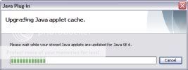 Upgrading Java Applet cache pop-up